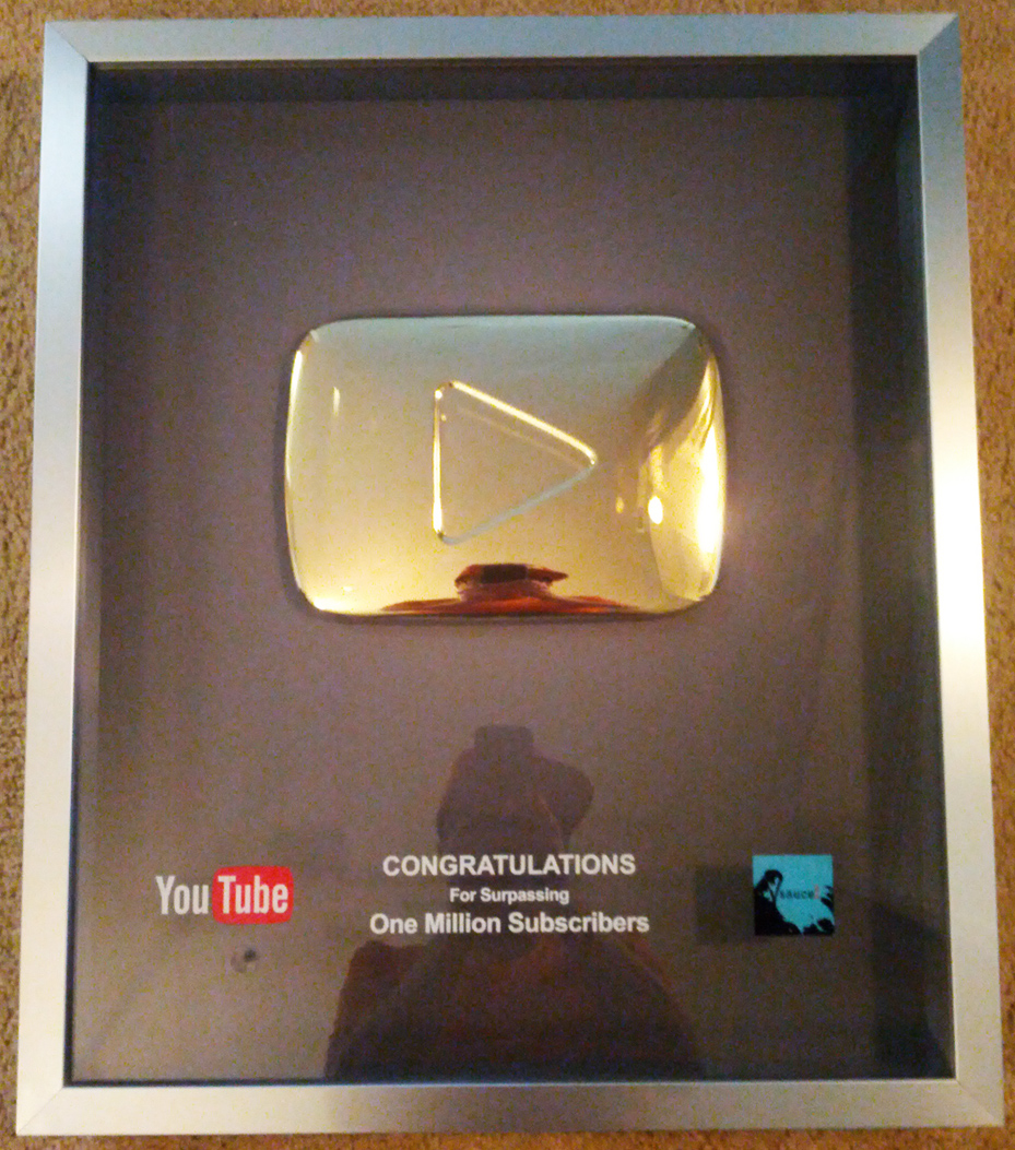 YouTube Gold Play Button For Vsauce2