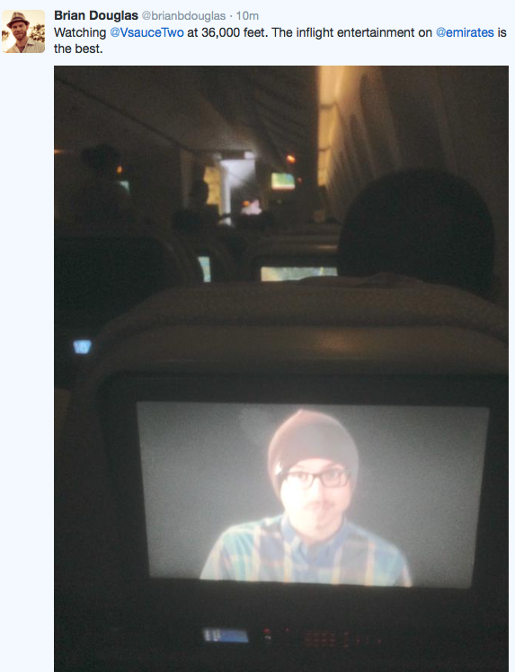 Vsauce2 As In-flight Entertainment